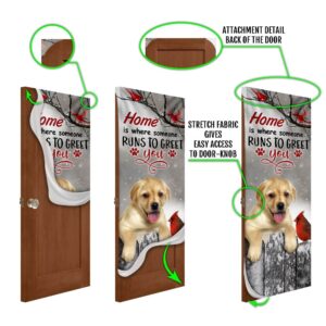 Labrador Retriever Home Is Where Someone Runs To Greet You Door Cover Xmas Outdoor Decoration Gifts For Dog Lovers Christmas Gift 5 lajjra.jpg