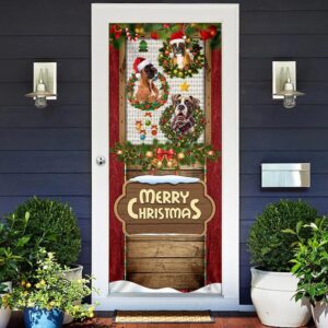 Love Boxer Dog Christmas Door Cover Unique Gifts Doorcover Holiday Decor Christmas Gift 3 txsohi.jpg