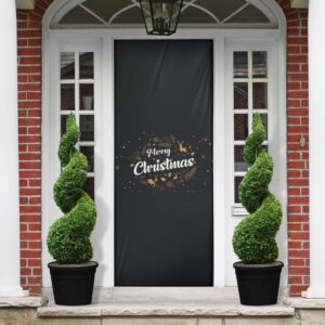 Merry Christmas Background Black Color Door Cover,&hellip;