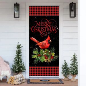 Merry Christmas Cardinal Door Cover, Cardinal Christmas&hellip;