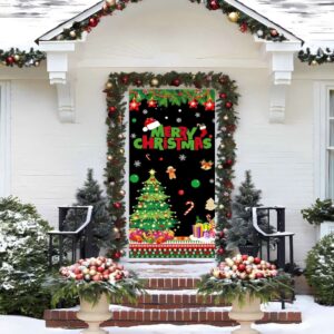Merry Christmas Door Cover, Vintage Outdoor Christmas,&hellip;