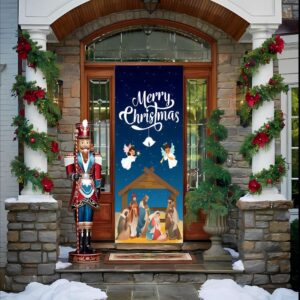 Merry Christmas Door Cover, Vintage Outdoor Christmas,&hellip;