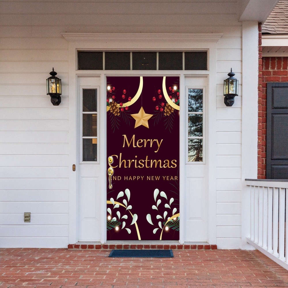 Merry Christmas Door Decorations, Christmas Door Covers, Christmas Gift For Family, Christmas Gift