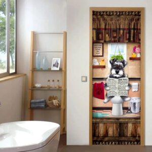 Miniature Schnauzer Puppy Sitting On A Toilet Door Cover Xmas Outdoor Decoration Gifts For Dog Lovers Christmas Gift 3 xozdqv.jpg