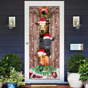 Moo Ry Christmas Cow Door Cover Unique Gifts Doorcover Holiday Decor Christmas Gift 2 c0sjw3.jpg