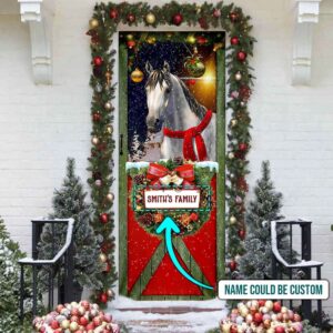 Personalized Christmas Horse Door Cover, Xmas Gifts&hellip;