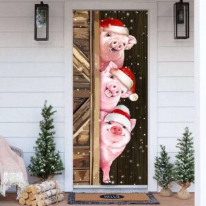 Pig Christmas Door Cover Christmas Gift Home&hellip;