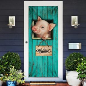 Pig Welcome Door Cover, Unique Gifts Doorcover,&hellip;