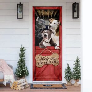 Pit Bull Home Sweet Home Door Cover,&hellip;