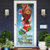 Pomeranian Puppy Sitting On A Toilet Door Cover, Xmas Outdoor Decoration, Gifts For Dog Lovers, Christmas Gift
