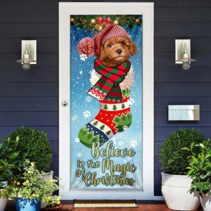 Poodle In Sock Door Cover, Believe In&hellip;