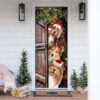 Rough Collie Mery Christmas Door Cover, Christmas Outdoor Decoration, Christmas Gift Rough Collie Mery Christmas Door Cover, Christmas Outdoor Decoration, Christmas Gift