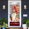Rough Collie Mery Christmas Door Cover, Unique Gifts Doorcover, Holiday Decor, Christmas Gift