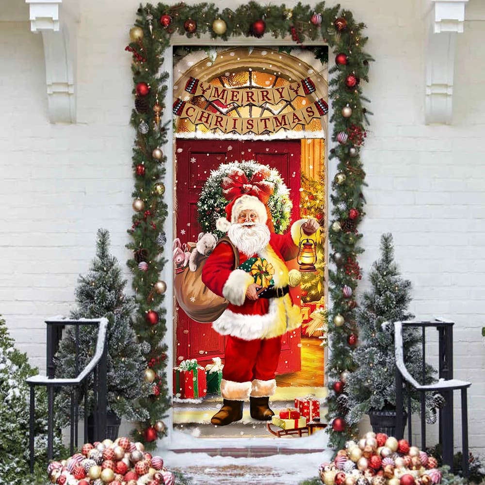Santa Claus Christmas Door cover Home Decor, Gift For Christmas, Christmas Gift