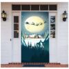 Santa Claus Door Banner, Holiday New Year Front Door Cover, Gift For Family, Christmas Gift