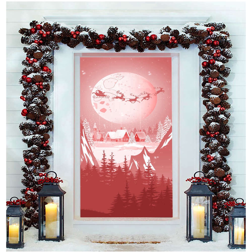 Santa Claus Door Cover, Holiday Merry Christmas Door Cover, For Christmas Decor, Christmas Gift