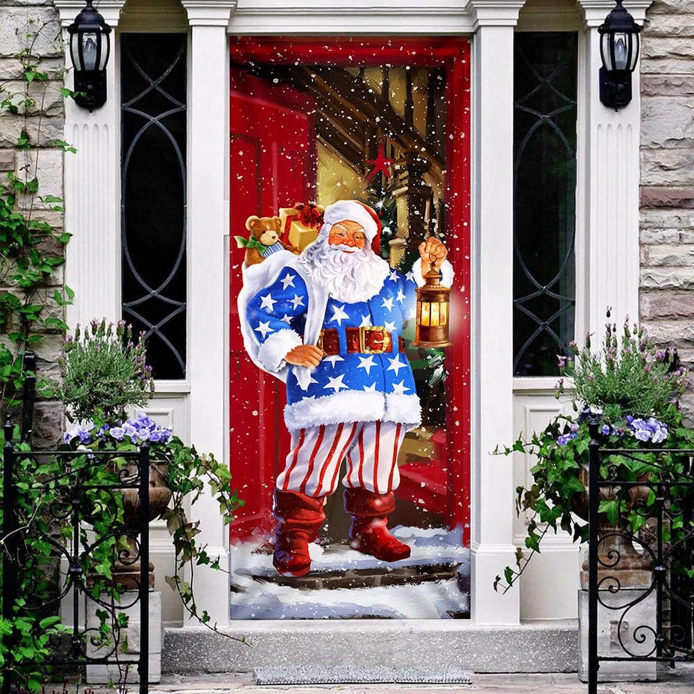 Santa Claus Will Visit You At Home This Christmas Door Cover, Gift For Christmas, Christmas Gift