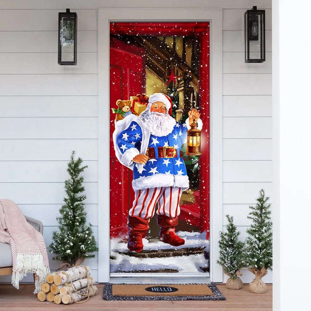 Santa Claus Will Visit You At Home This Christmas Door Cover, Gift For Christmas, Christmas Gift