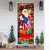 Santa Door Decoration, Christmas Door Covers, Santa Door Decor For Family, Christmas Gift