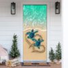 Santa’s Window Smile Door Cover, Christmas Door Covers, Gift For Family, Christmas Gift