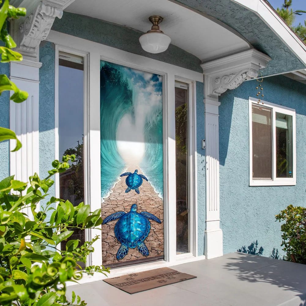 Sea Turtle Door Cover, Unique Gifts Doorcover, Christmas Gift For Friends, Christmas Gift Sea Turtle Door Cover, Unique Gifts Doorcover, Christmas Gift For Friends, Christmas Gift