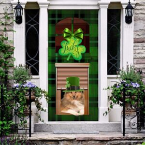 Shetland Sheepdog Lucky green Patrick’s shamrock Door&hellip;