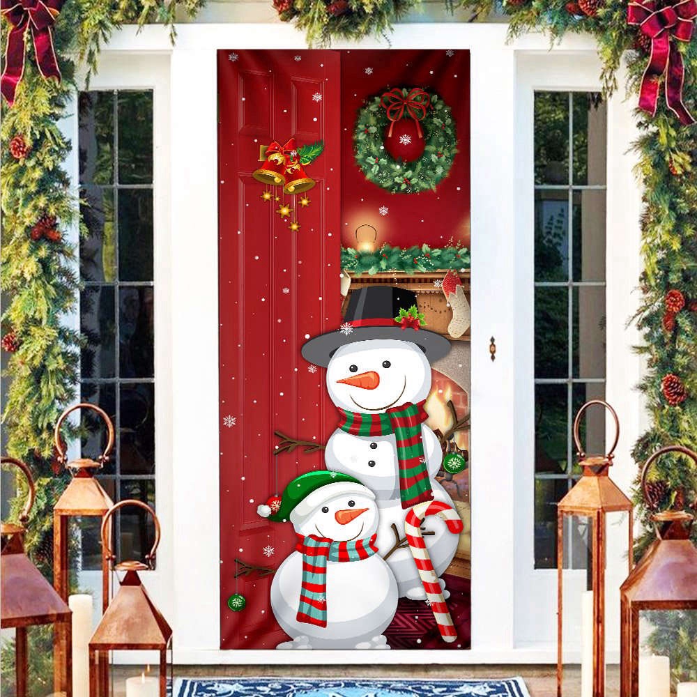 Snowman Christmas Is Coming Door Cover, Christmas Gift For Friends, Christmas Gift