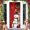 Snowman Door Cover For Christmas Decor, Holiday Front Door Cover, Gift For Family, Christmas Gift