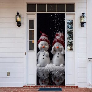 Snowmen Front Door Cover Christmas Door Cover Christmas Gift For Family Christmas Gift 3 wqs3yi.jpg