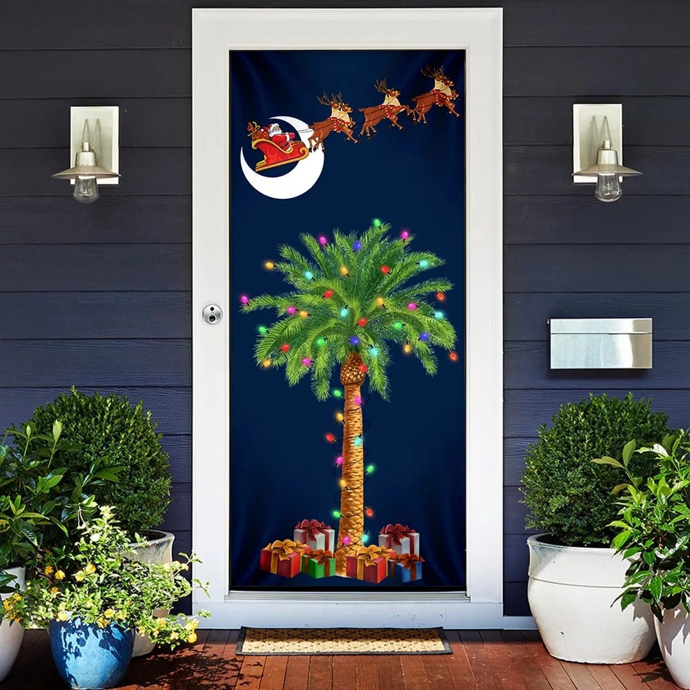 South Carolina Christmas Door Cover, Slim Tree Door Cover, Unique Gifts Doorcover, Christmas Gift