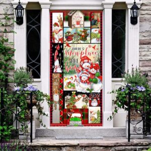 There s Snow Place Like Home Snowman Door Cover Christmas Outdoor Decoration Christmas Gift 2 rbmaix.jpg