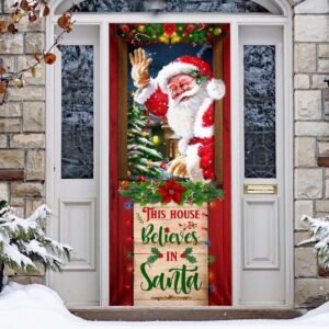 This House Believes In Santa Door Cover,&hellip;