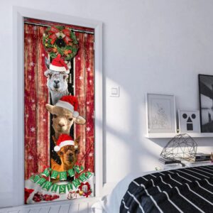 Three Alpacas Happy Place Door Cover Front Door Christmas Cover Christmas Outdoor Decoration Christmas Gift 5 f5chhu.jpg