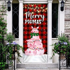 Three Pig Christmas Cattle Door Cover Merry Pigmas Unique Gifts Doorcover Christmas Gift 2 jqsdkn.jpg