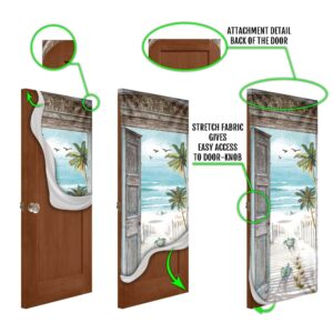 Turtle Beach Scene Door Cover Unique Gifts Doorcover Christmas Gift For Friends Christmas Gift 5 xwz2hg.jpg