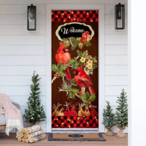 Welcome Home Cardinal Christmas Door Cover, Cardinal&hellip;
