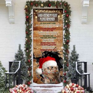 When Visiting My House Please Remember Door Cover Cat Lover Door Cover Christmas Outdoor Decoration Christmas Gift 2 x8a3sq.jpg