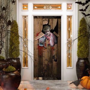 Zombie Halloween Door Cover Decorations for Front&hellip;