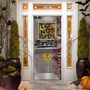 Zombies Lab Do Not Open Halloween Door&hellip;