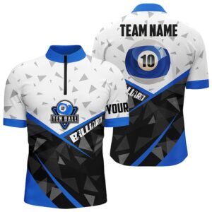 10 Ball Pool Billiard Jerseys Jersey Shirts, Name 10 Ball Billiards Team Shirts, Personalized Billiard Team Jersey Shirt
