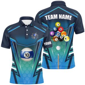 10 Ball Pool Billiard Polo Custom Polo Shirts Best Uniform Billiard Team Shirts, Personalized Billiard Polo Shirt