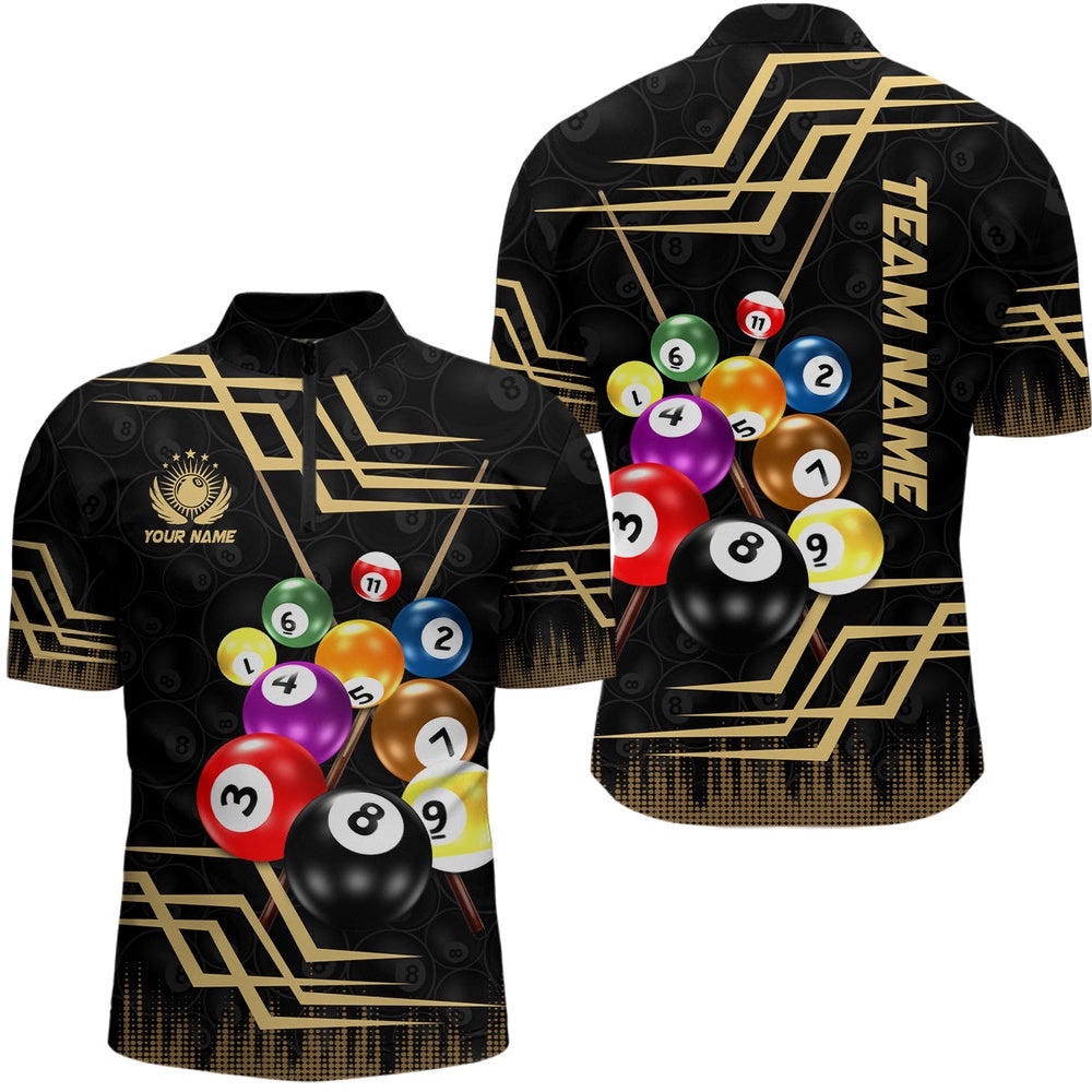 3D Billiard Balls Jersey Shirts Custom Billiards Outfit, Personalized Billiard Team Jersey Shirt