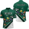 3D Billiard Balls Jersey Shirts, Custom Black Grunge 8 Ball Pool Shirts, Personalized Billiard Team Jersey Shirt