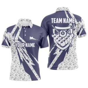 8 Ball Pattern Purple White Custom Billiard&hellip;