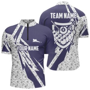 8 Ball Pattern Purple White Custom Billiard&hellip;