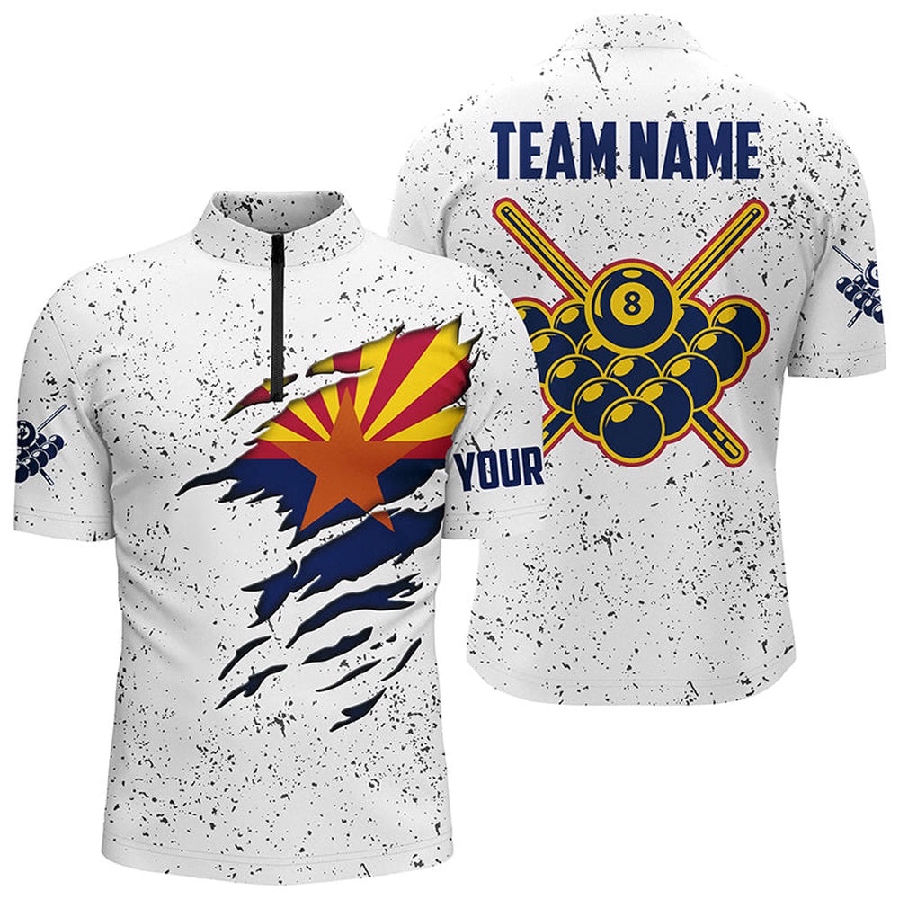8 Ball Pool Arizona Flag Billiard ‘S Shirts Custom 8 Ball Pool Jersey Shirts, Personalized Billiard Team Jersey Shirt