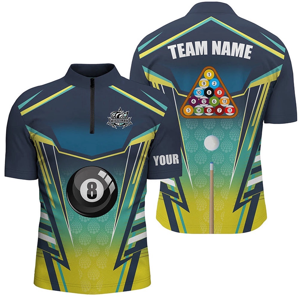 8 Ball Pool Billiard Jerseys Custom Jersey Shirts, 8 Ball Billiards Apparel Clothing, Personalized Billiard Team Jersey Shirt