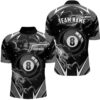 8 Ball Pool Billiard Jerseys Custom Jersey Shirts, 8 Ball Billiards Apparel Clothing, Personalized Billiard Team Jersey Shirt