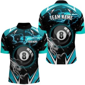 8 Ball Pool Billiard Jerseys Custom Turquoise&hellip;