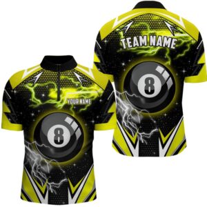 8 Ball Pool Billiard Jerseys Custom Yellow&hellip;
